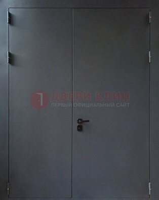 Черная распашная тамбурная дверь Порошок ДТМ-46 в Йошкар-Оле