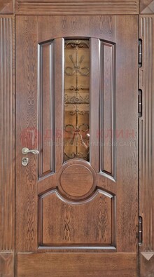 Входная дверь с виноритом и стеклом ДВТ-161 в Красноармейске