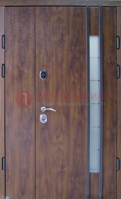 Стальная дверь с виноритом и стеклом ДВТ-187 в Красноармейске