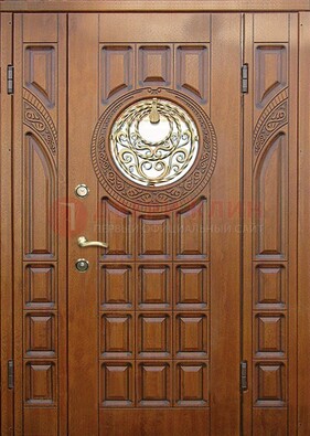 Металлическая филенчатая дверь с виноритом ДВТ-191 в Красноармейске
