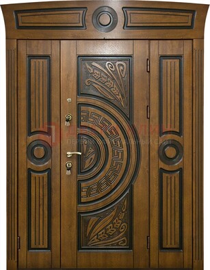 Парадная входная дверь с виноритом и узором ДВТ-194 в Красноармейске