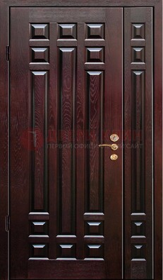 Коричневая металлическая дверь с виноритом ДВТ-20 в Красноармейске