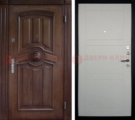 Темная входная дверь с виноритом ДВТ-216 в Красноармейске