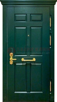 Классическая зеленая дверь с виноритом на улицу ДВТ-248 в Красноармейске