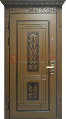 Металлическая дверь с виноритом и узором ДВТ-256 в Талдоме