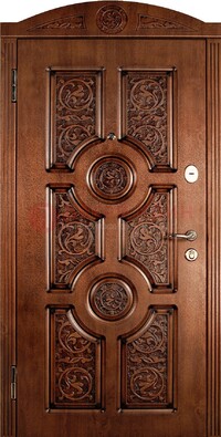 Коричневая входная дверь с виноритом ДВТ-41 в Красноармейске