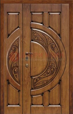Коричневая входная дверь с виноритом ДВТ-5 в Красноармейске