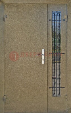 Тамбурная дверь Порошок со стеклом и ковкой ПЛ-20 в Красноармейске
