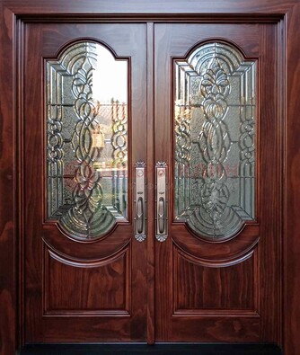 Классическая железная дверь с массивом дуба для входа ВЖ-23 в Красноармейске